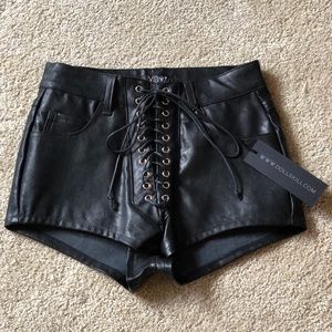 Dollskill Morbid Mortality Lace-up Shorts